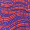 Orange-Blue Modern Abstract Printed Rayon Challis Woven Fabric By the Yard
